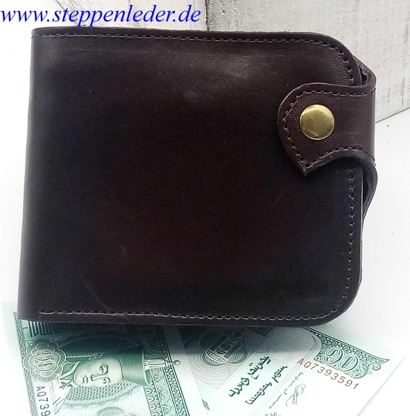 handgefertigte Brieftasche aus echten Leder in braun      praktisch, stilbewusst und langlebig